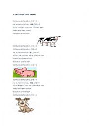 English Worksheet: Old McDonald had a farm