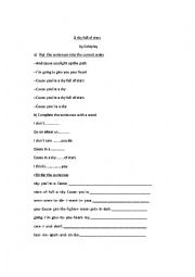 English Worksheet: A sky full of stars-Song- Coldplay