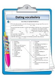 English Worksheet: Dating vocabulary