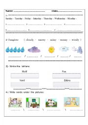 English Worksheet: weather