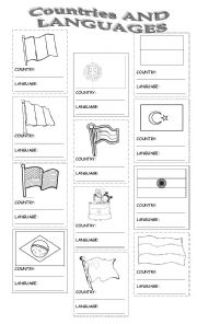 English Worksheet: Flags and Countries