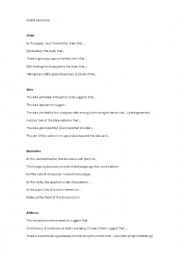 English Worksheet: Useful sentences for essay writing 