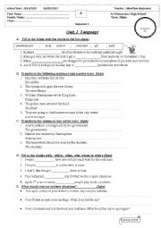 English Worksheet: quiz