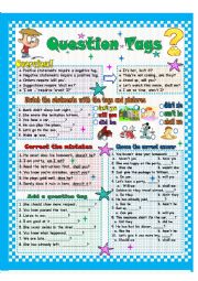 Question Tags - ESL worksheet by nasreddine Sarsar