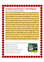 English Worksheet: Reading Comprehension 7