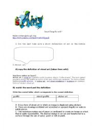 English Worksheet: Trailer: exit through the gift shop