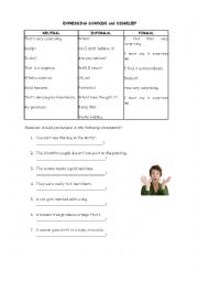 English Worksheet: Expressing suprise and disbelief