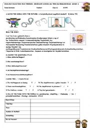 English Worksheet:  second term 6th grade 2nd exam for TURKISH STUDENTS 