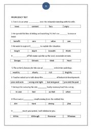 English Worksheet: Proficiency test for upper intermediate students 