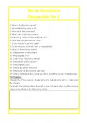 Despicable Me 2 Movie Questions