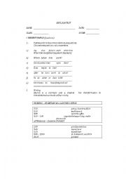 English Worksheet: present simple test