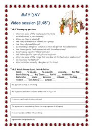 English Worksheet: MAY DAY - Video Session