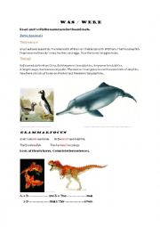 English Worksheet: was were