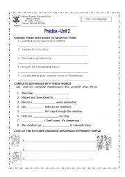 English Worksheet: Present Simple practices