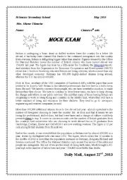 English Worksheet: Mock exam (2015)