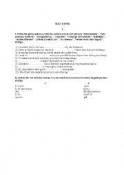 English Worksheet: Test