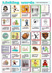 English Worksheet: Linking words