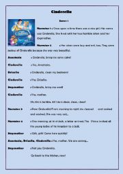 English Worksheet: Cinderella script