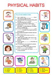 English Worksheet: Physical habits