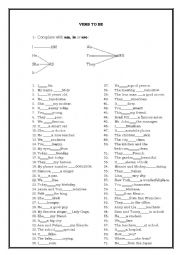 English Worksheet: Verb To Be