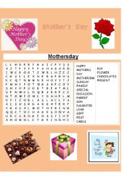 English Worksheet: Mothers day