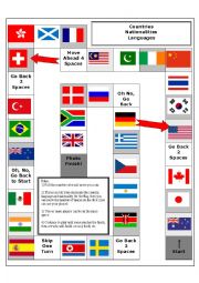 Nationalities, Languages and Countries Board Game