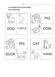 Animals bingo