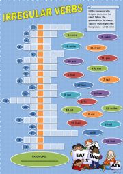 English Worksheet: IRREGULAR CROSSWORD