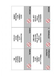 English Worksheet: tabu