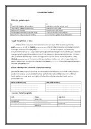 English Worksheet: consolidation module 5 