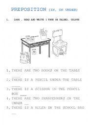 English Worksheet: preposition