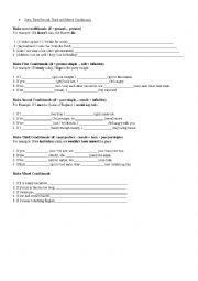 English Worksheet: Conditionals Exercises