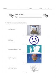 English Worksheet: Happy by Pharrell Williams