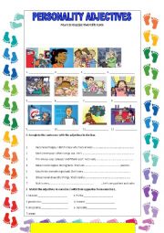 English Worksheet: Personality Adjectives