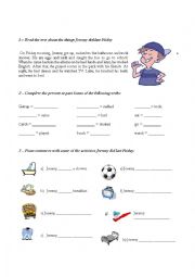 English Worksheet: Daily Routine Simple Past