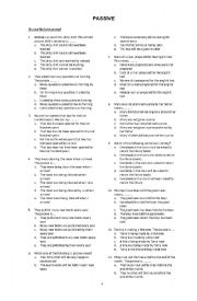 English Worksheet: passive voice test