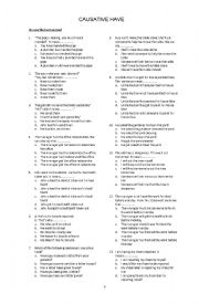 English Worksheet: causative have test