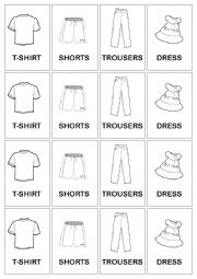 English Worksheet: Clothes- snap (cards)