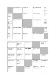 English Worksheet: Bingo for children to get to know each other