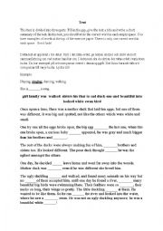 English Worksheet: The ugly duck