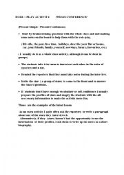 English Worksheet: present simple/present continuous 