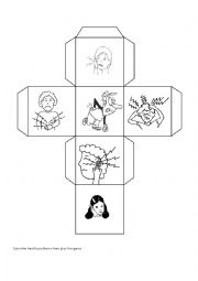 English Worksheet: Health Problems Coloring Dice