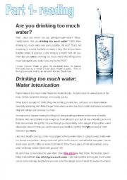 English Worksheet: How much water can we drink?