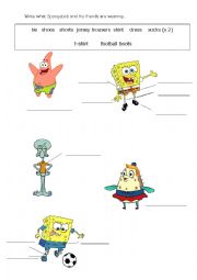 Match clothes with Spongebob