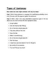 English Worksheet: Types of Sentences- Simple 