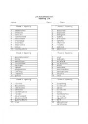 6 word search exercises about job vocabulary