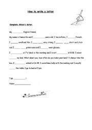 English Worksheet: How to write a letter