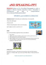 English Worksheet: SPORTS-SPEAKING