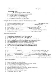 English Worksheet: Focus  on  grammar