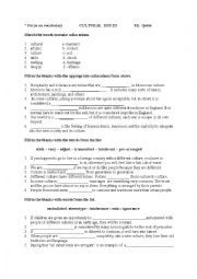 English Worksheet: Focus on vocabulary